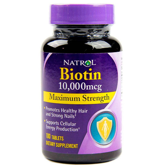 Biotina Natrol de 10,000 Microgramos